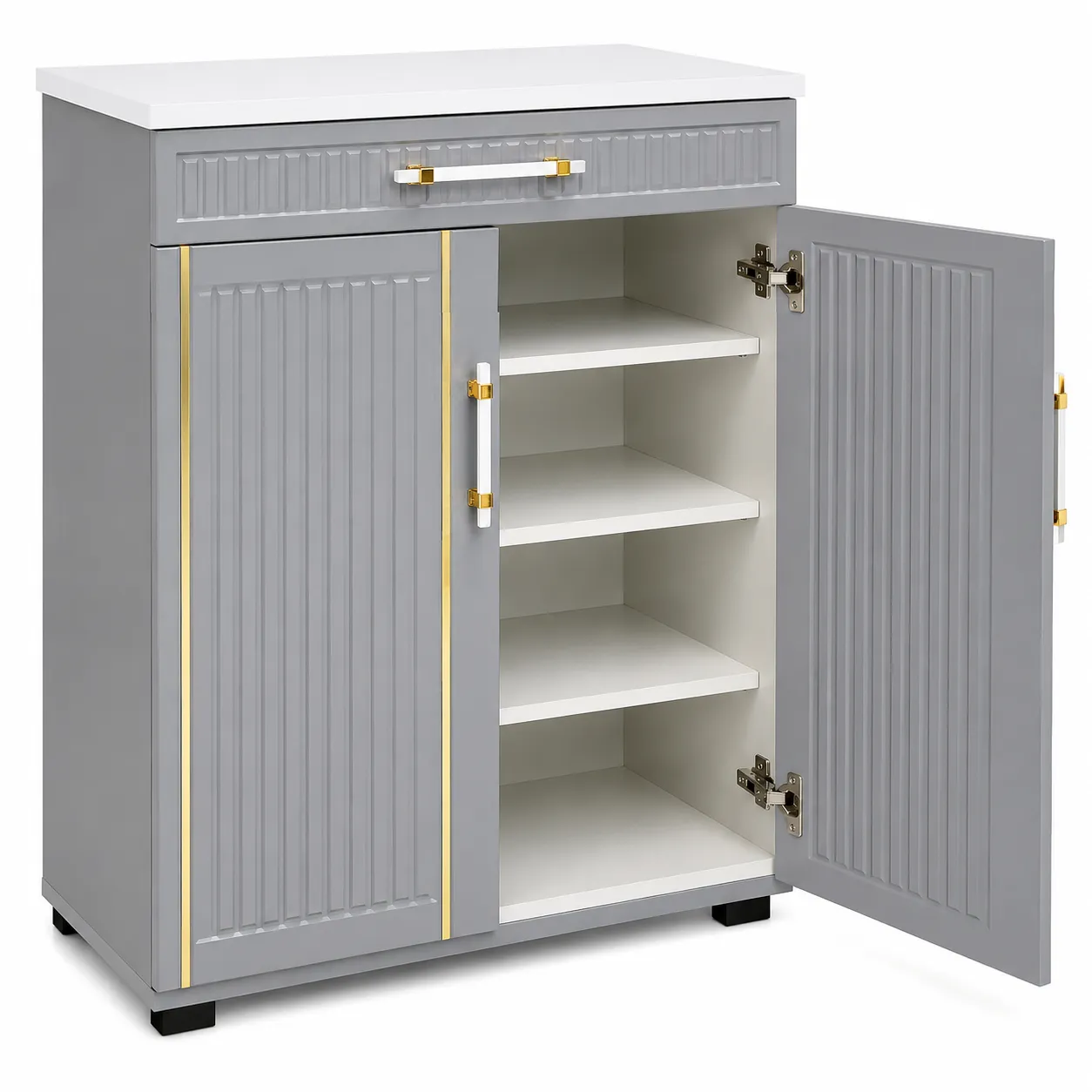 Premium Bedside Storage Cabinet with Shelves & Dual Doors – Modern Space Saver