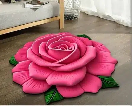 3D Rose Shaped Soft Floor Mat