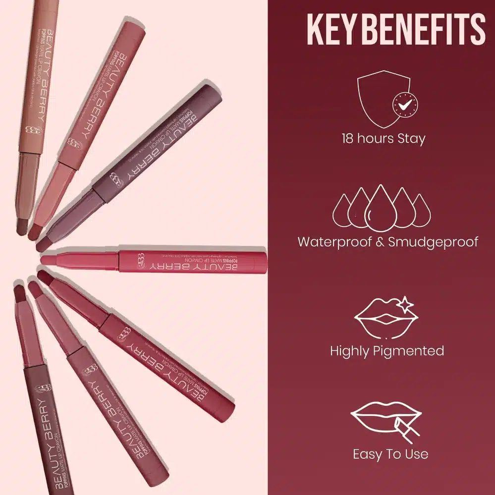 BeautyBerry Matte Lip Crayon Set